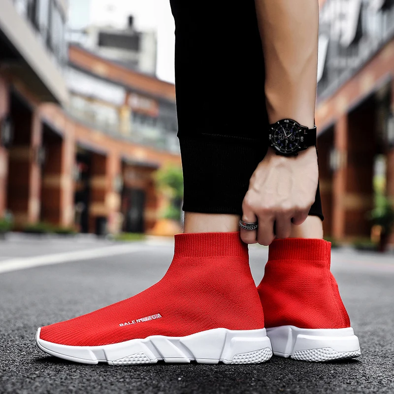 

High Top Socks Shoes Woman Designer Shoes Unisex Trainers Shoes Women Slip On Sneakers zapatillas Walking Footwears Basket Homme