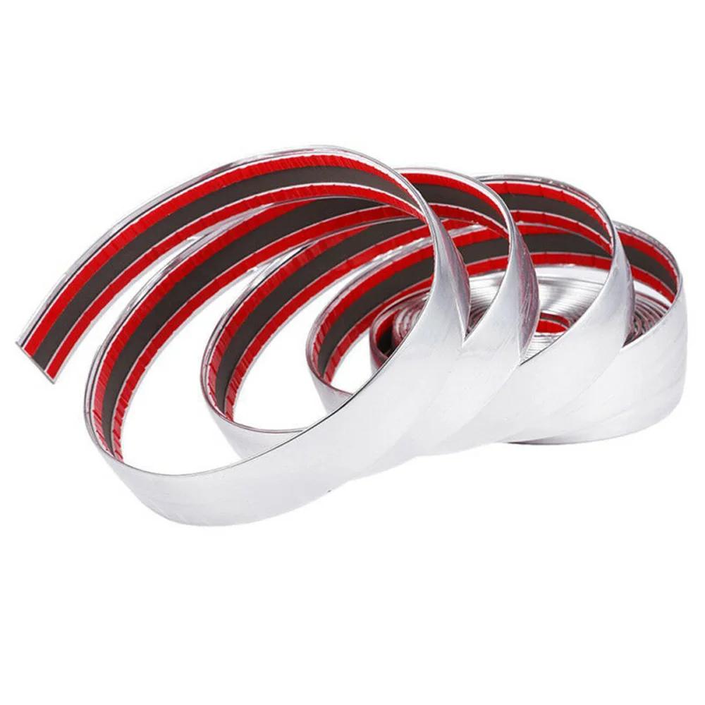 

Guard Molding Strip Flexible Chrome-plated Exterior Silver Door Edge Trim