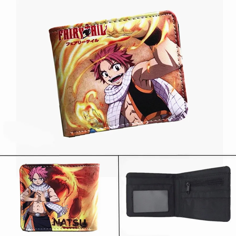 Кошелек с изображением хвоста Феи из аниме Natsu Lucy кожаный короткий держатель для