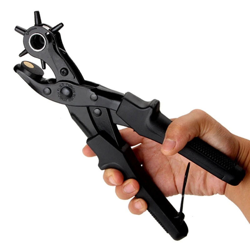 

Strap Punch Machine Bag Setter Sewing Household Leather Puncher Revolve Tool Plier Eyelet Belt Hole Watchband Punch