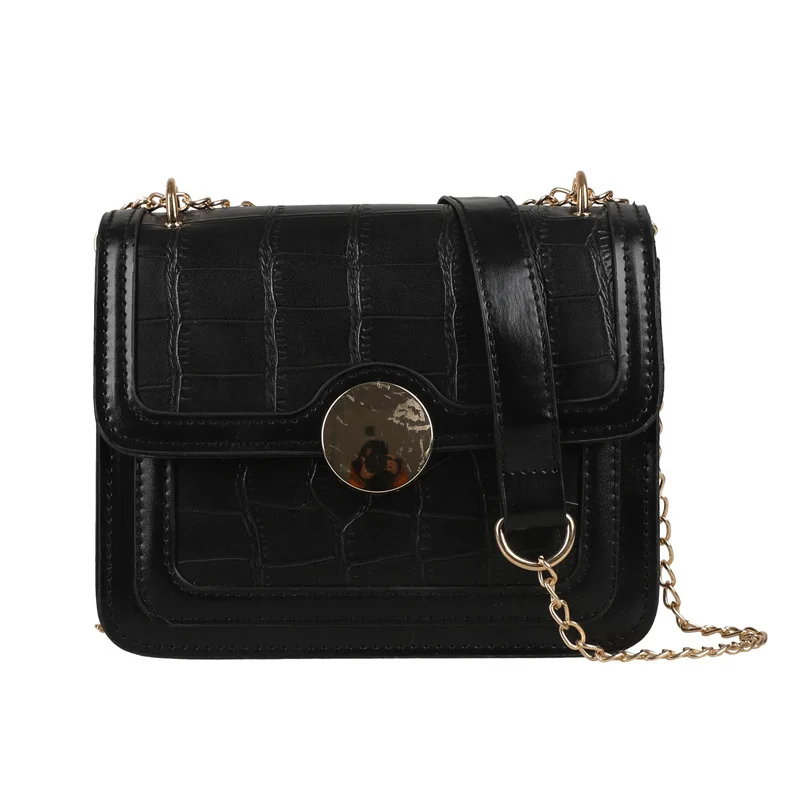

Joker foreign style texture simple large capacity chain new fashion one shoulder slung small square bag