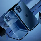 Мягкий силиконовый чехол, прозрачный чехол для iPhone 11 12Pro Max Mini XR X XS 7 8Plus SE 2020, матовый чехол для телефона с квадратной рамкой