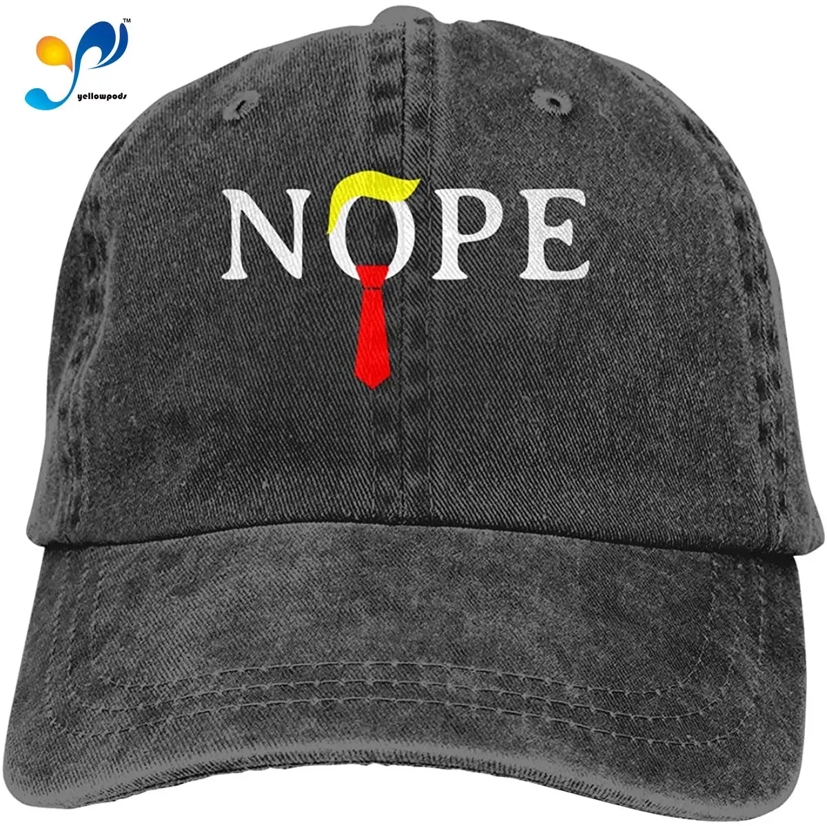 

Nope Anti-Trump Trump Hair Vintage Adjustable Baseball Cap Denim Dad Hat
