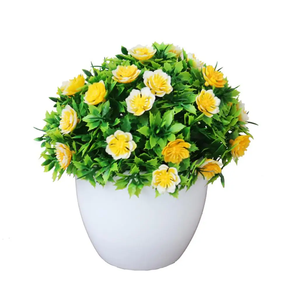 Искусственный маленький настольный бонсай имитирующий цветочный горшок для