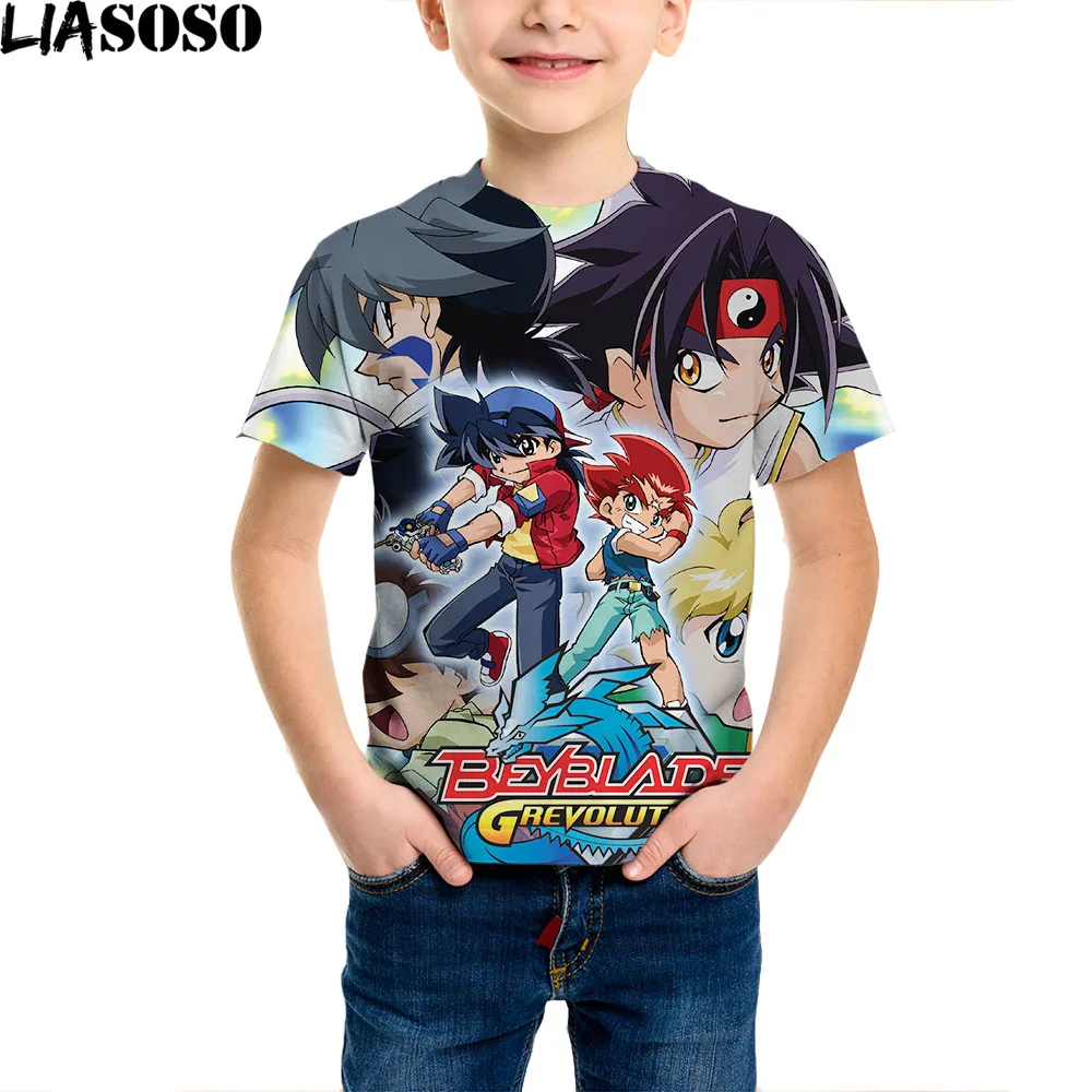 

3D Beyblade Burst Printed T-shirts Men Women Children Summer Short Sleeve T shirts 2020 Punk Fashion Streetwear Kids Tops Tees