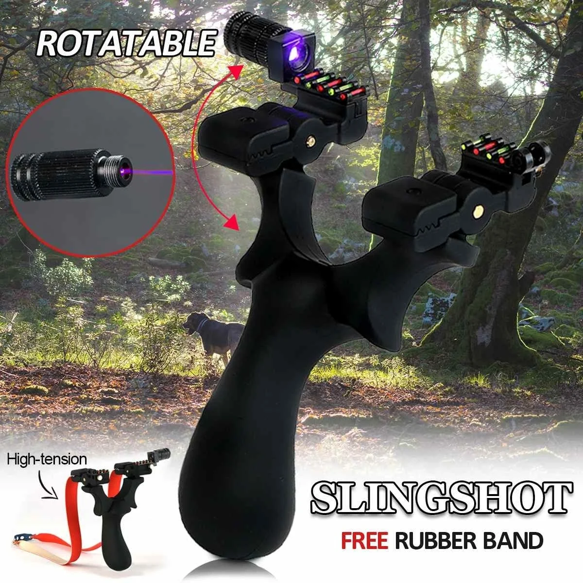

Rotatable Powerful Sling Shot Resin Slingshot Target Point Bow Catapult Popular Outdoor Hunting Slingshot Hunt Tool Accessories
