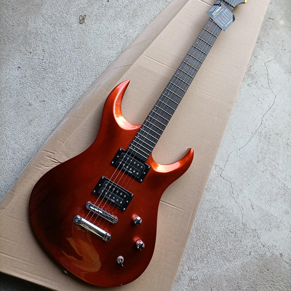 Бесплатная доставка 6 струн необычная электрическая гитара с хамбакерами пикапы