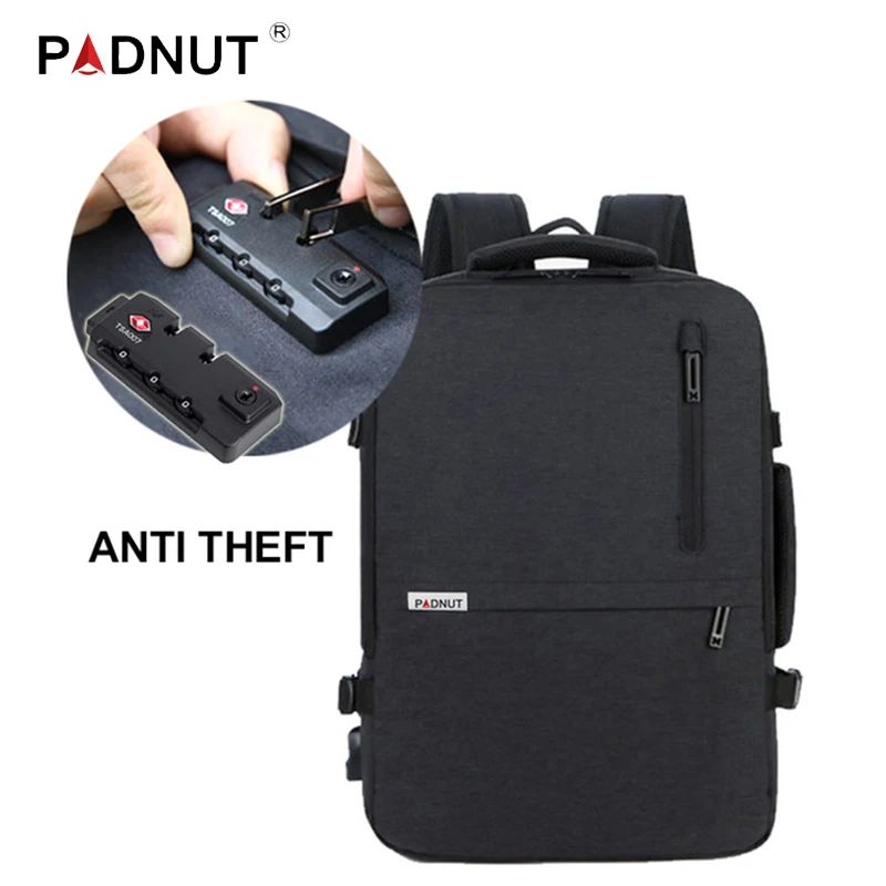 Большой рюкзак для ноутбука с защитой от кражи женщин и мужчин Mochila мужской 17 USB