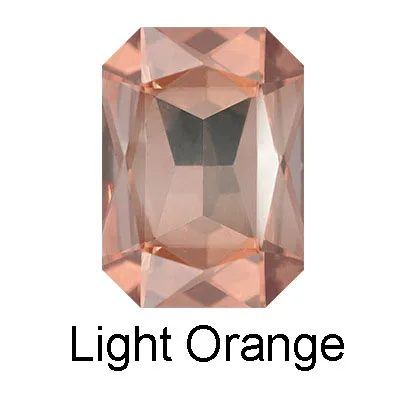 Light Orange Clip 1 шт. модные красные заколки для волос розовое золото, розовый квадратный кристалл заколки для волос черный горный хрусталь заколка для волос для женщин Девушка аксессуары для волос - Окраска металла: Light Orange Clip