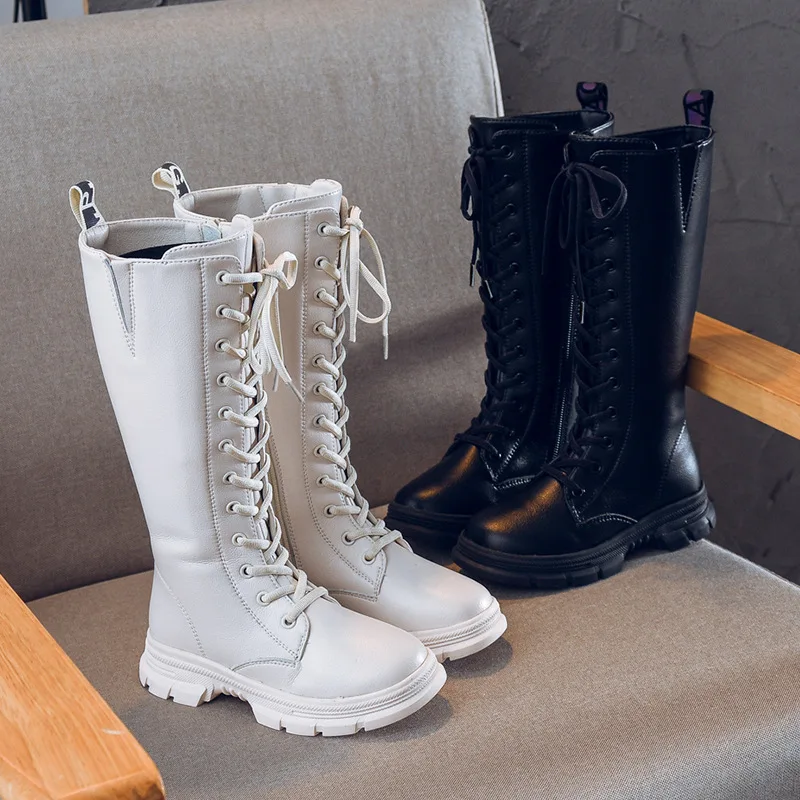 2019 зимние сапоги для девочек высокие из натуральной кожи детские ботинки martin |