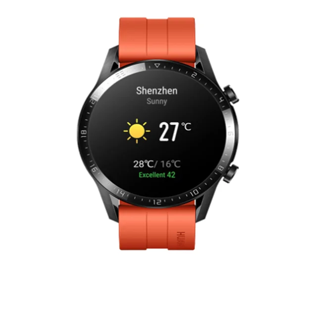 Новейшие часы huawei GT 2, умные часы с Bluetooth, умные часы 5,1, умные часы с функцией звонка и сердечного ритма - Цвет: Черный
