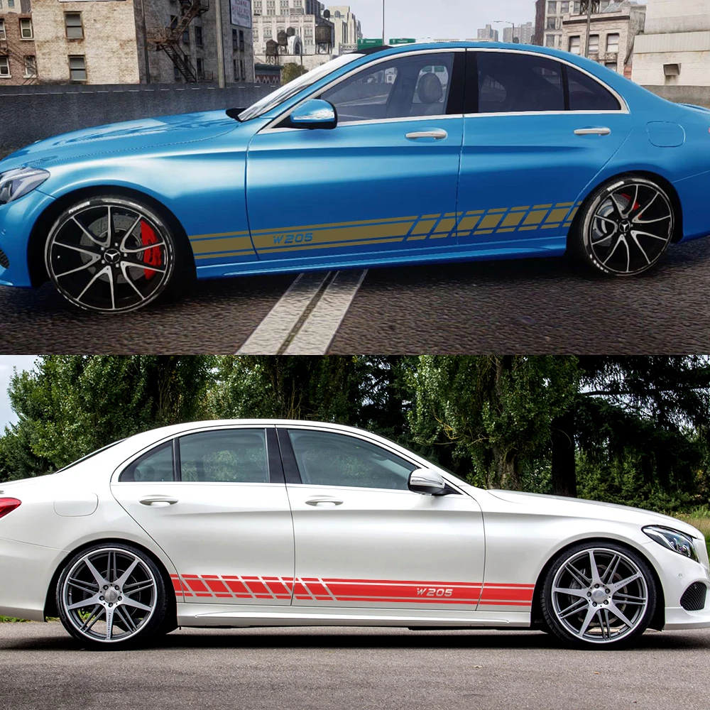Наклейки на двери автомобиля 2 шт. аксессуары для Mercedes Benz W205 W212 W204 W203 W210 W213 W220 W221 W222
