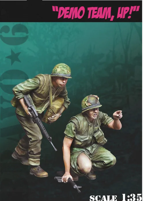

1/35 Resin Figure Model kits War scene 2 figures Unassambled Unpainted 032