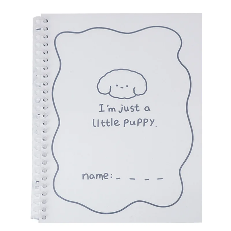 

B5 Cute Loose-Leaf Notebook 30Sheets Cute Cartoon Animal Bear Rabbit Puppy Refillable Notebook Diary Journal Memo Pads