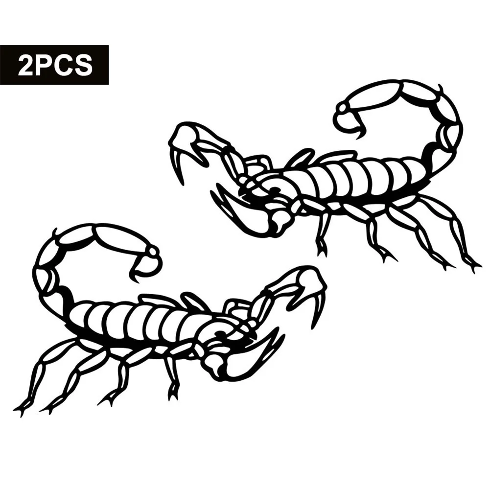 2Ppcs Car Sticker Scorpion Totem Auto Body Decals Engine Hood Vinyl Graphics Waterproof Exterior Accessories | Автомобили и