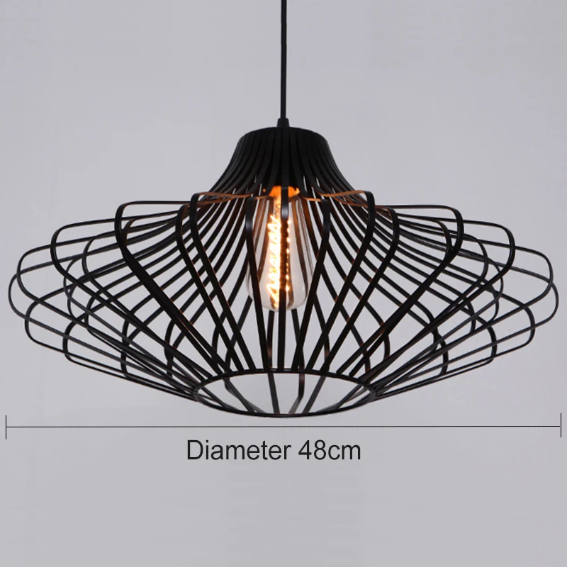 Американские винтажные подвесные светильники E27 в стиле ретро люстры из кованого