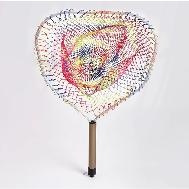 Рыболовная сеть LEO плетеная грубая из алюминиевого сплава с отверстиями ручное