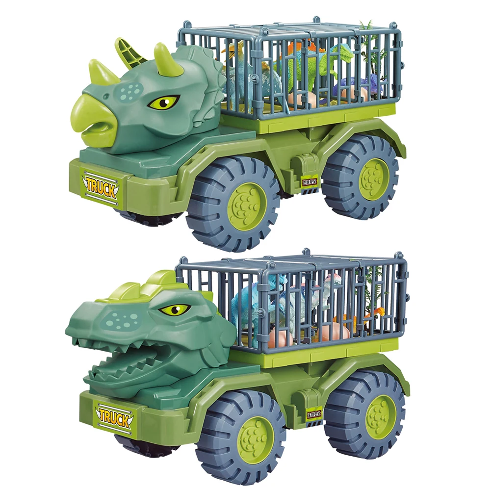 

Dinosaurs Transport Car Carrier Truck Toys Car Toy Pull Back Vehicle Trailer Toy with Dinosaur Gift for Children 39cm/37cm