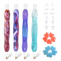 handmade resin 5d diamond painting art drill pen stylus kit tool accessories and diamond paint art pen tips heads placer and wax