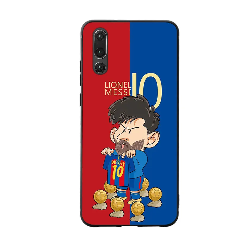 RKQ футбольный мультфильм Месси чехол для телефона huawei Psmart P10 P20 P30 Lite 2019 Honor 8X9X10 20 mate