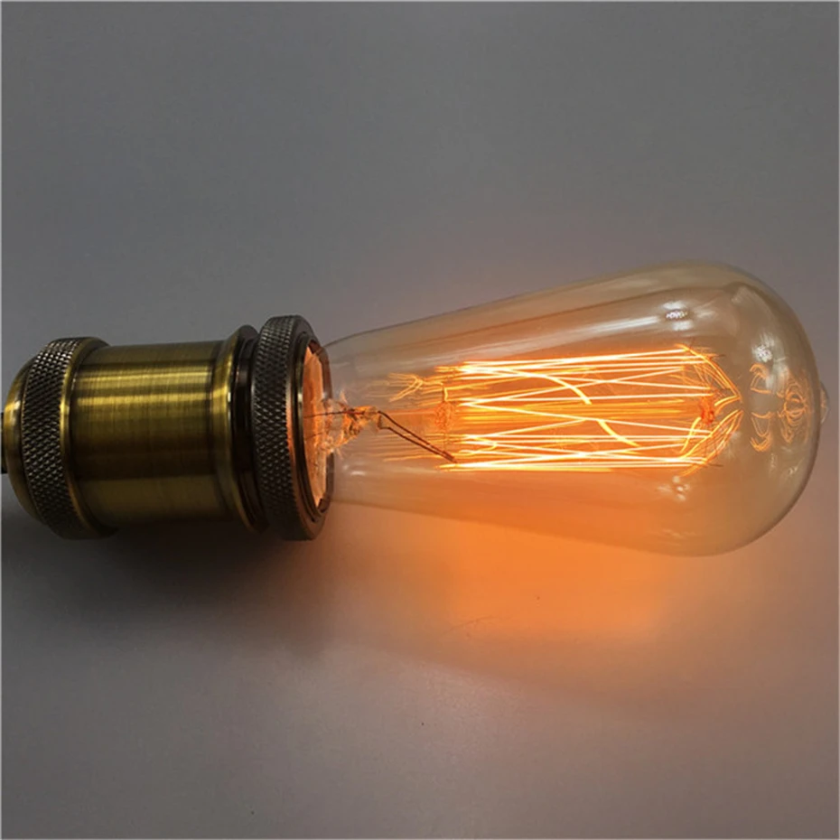 6 шт. ST64 винтажная лампа Эдисона Ретро светильник ПА E27 220 В 60 Вт накаливания | Лампы
