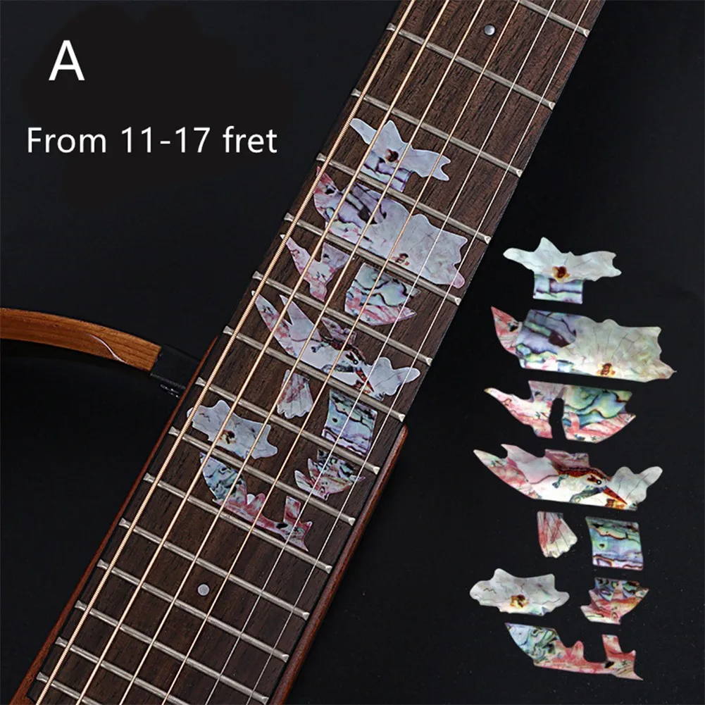 

Guitar Sticker Ultra-Thin Cross Inlaid Decal Fingerboard Fretboard Stickers Electric Acoustic Musical Instrument Decoration