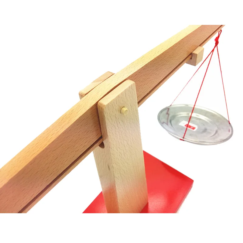 Деревянные весы Монтессори математическая игрушка сенсорные раннее образование