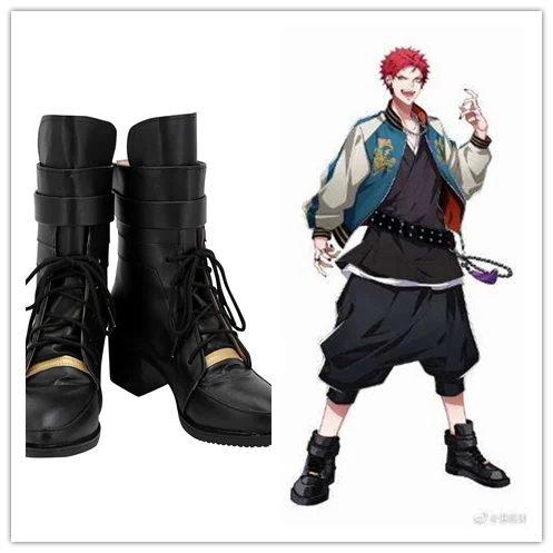 

Division Rap Battle DRB Hypnosis Mic Kuko Harai Evil Monk Cosplay Costume Shoes Boots Halloween Carnival Accessories Props