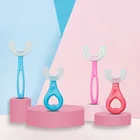 Симпатичная U-образная детская Силиконовая зубная щетка детские зубы простая Детская щетка для чистки и ухода Удобная зубная щетка для полости рта