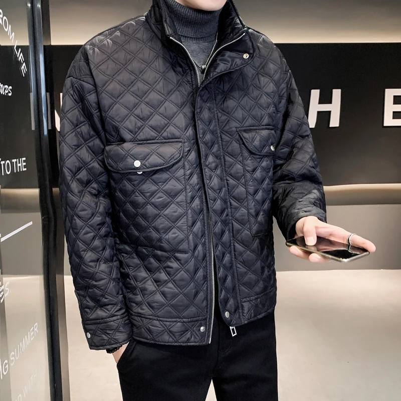 2021 Brand Autumn Winter Thick Warm Parkas for Men's Solid Color Casual Loose Jackets Coat Waterproof Outdoor Tops Male Clothing