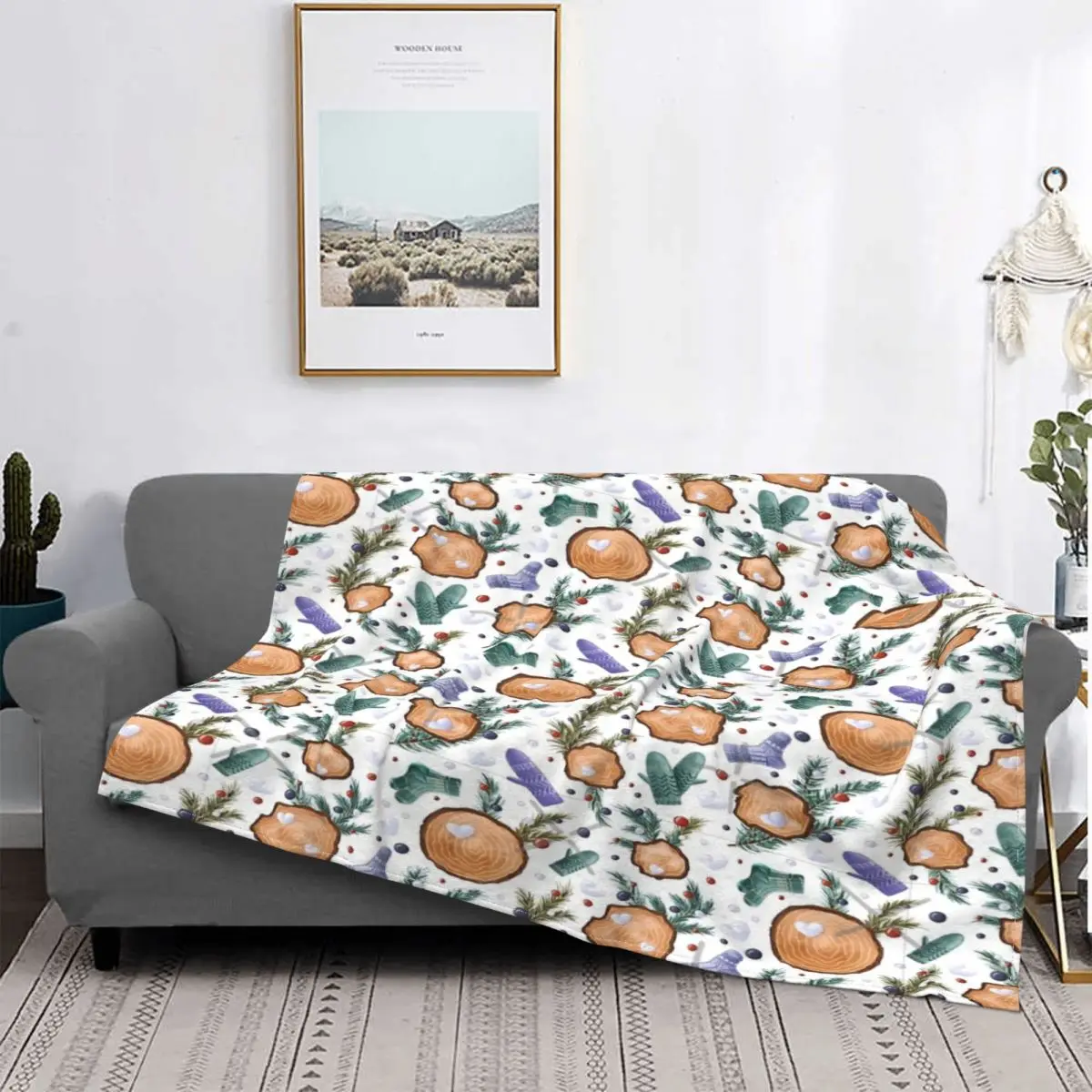 

Manta con patrón de invierno sin costuras con Abeto, manta de 14 pulgadas, colcha de cama a cuadros, manta de Anime Kawaii, alfo