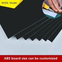 4pcs black abs production material plate 100 x200mm train styrene production board house landscape construction of diy toy model
