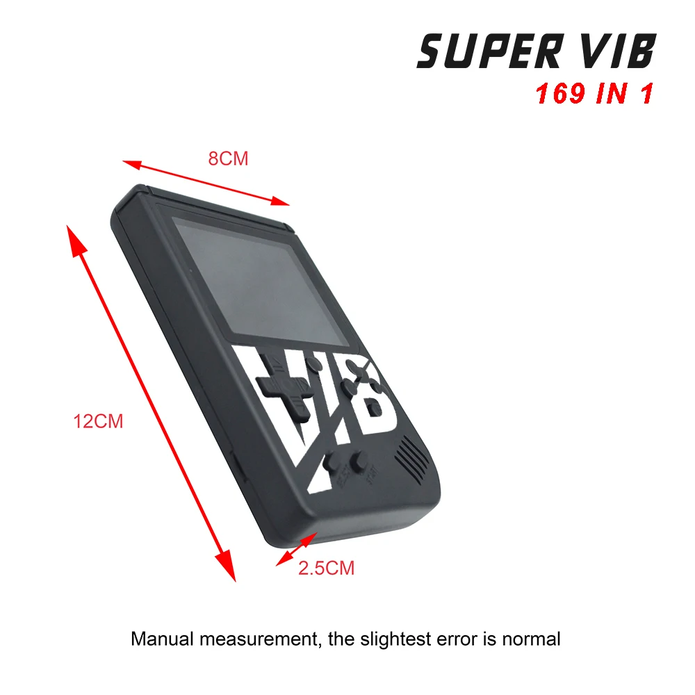 Новая игровая консоль Vib 8 бит 3," ретро мини-игровая консоль встроенный 169 игр Супер 30 вибрирующих игр Ручной игровой плеер
