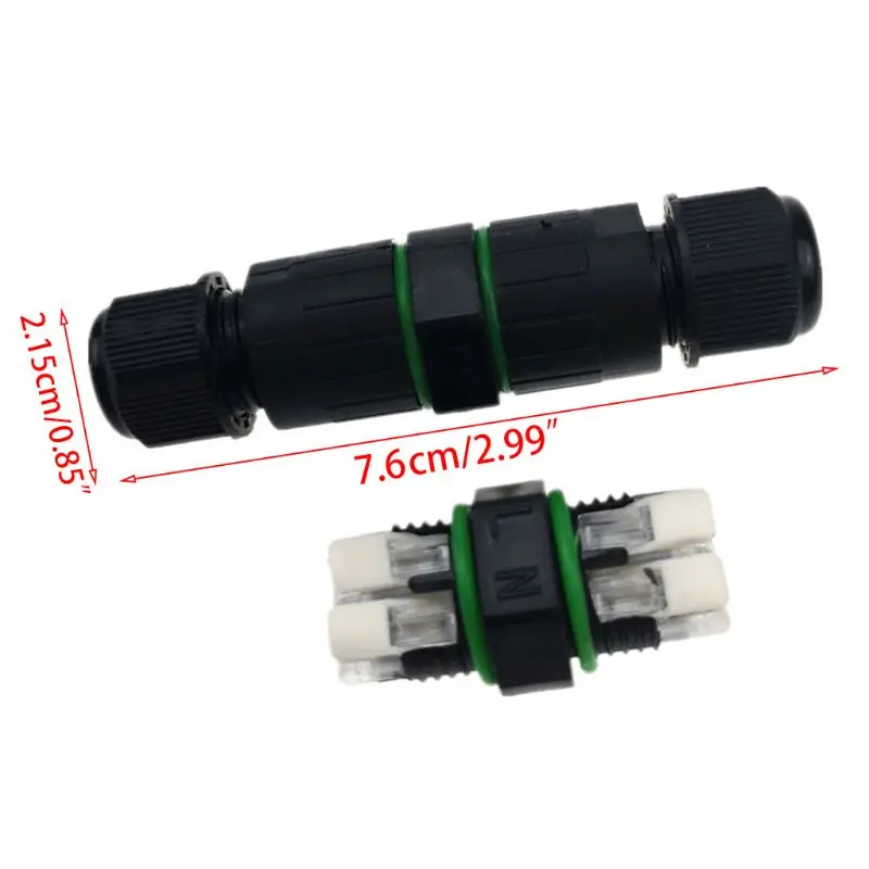 2pin IP68 Водонепроницаемый Кабельный соединитель розетка Электрический провод