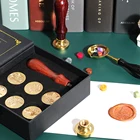 Новый набор восковых печати штамп ретро деревянные классические украшения День Святого Валентина Рождество День рождения приглашение старинные печати штамп