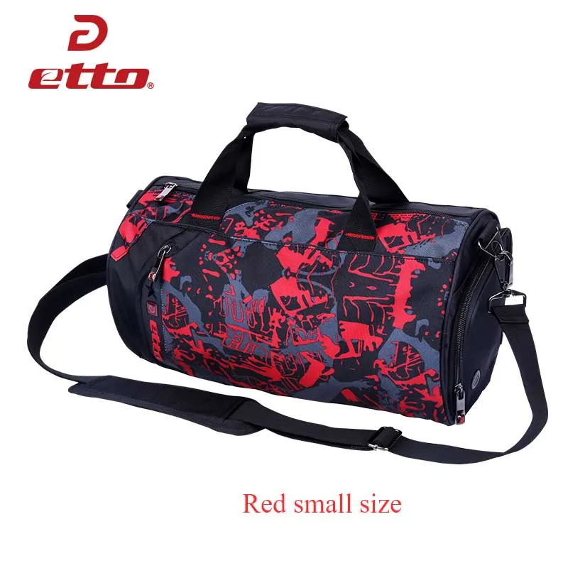 Red Small Etto Водонепроницаемая спортивная сумка для фитнеса, тренировочная спортивная сумка, переносная дорожная сумка через плечо, независимая баскетбольная сумка для хранения обуви HAB011 - Цвет: Red Small