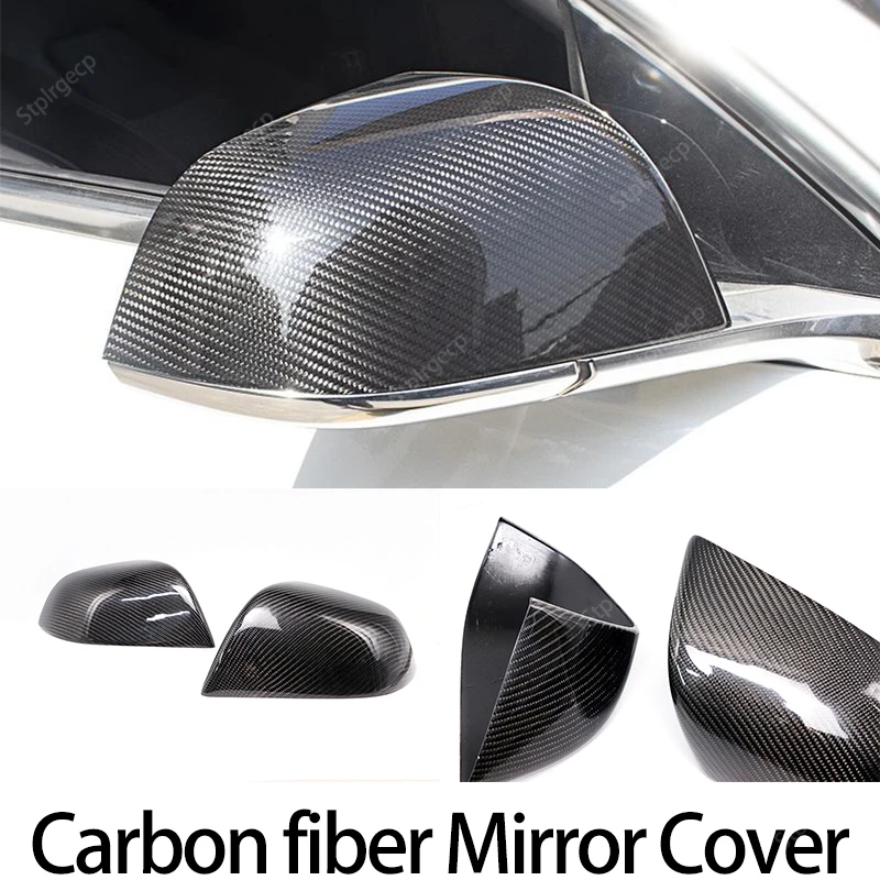 Real Genuine Carbon Fiber Rearview Sideview mirror case cover cap for Tesla TESLA MODEL Y Model 3 Model X Model S accessories