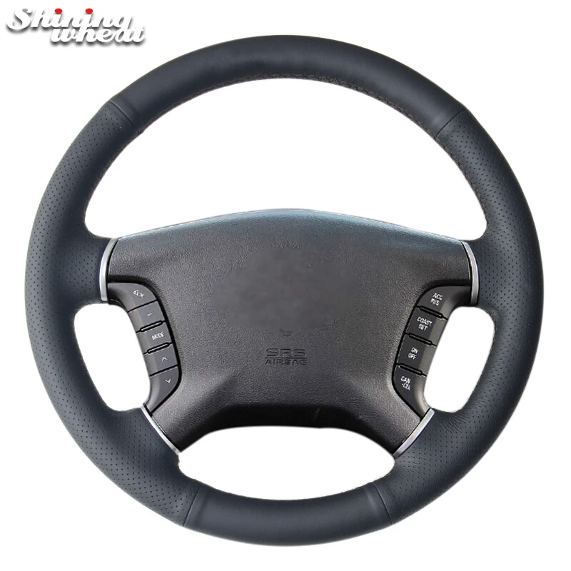 

Black Genuine Leather Car Steering Wheel Cover for Mitsubishi Pajero 2007-2014 Galant 2008-2012