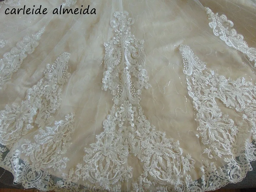 Vestido de noiva, свадебное платье с длинным рукавом, Русалка,, высокая горловина, Кружевная аппликация, Trouwjurk