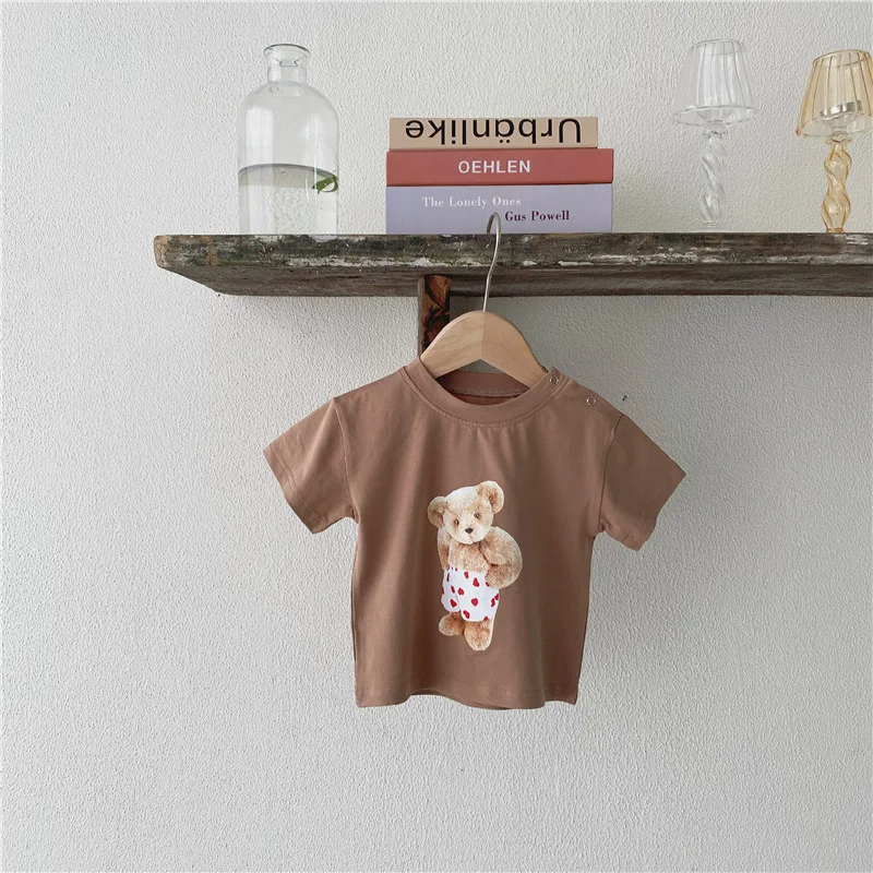 

The new summer 2021 cartoon short-sleeved round collar T-shirt top fashion clothes kids clothes