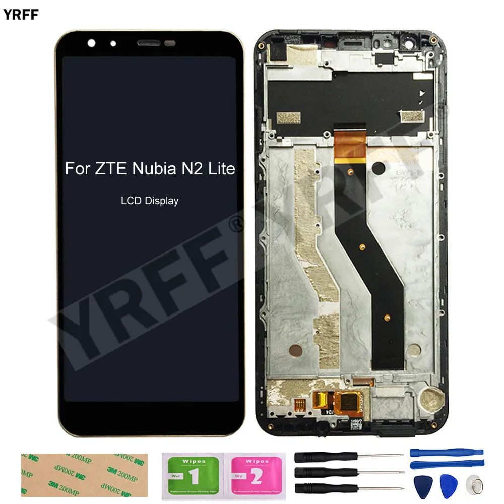 

With Frame LCD Screens For ZTE Nubia N2 Lite LS032M LCD Display Touch Screen Digitizer Assembly Panel Sensor Phone Repair Sets