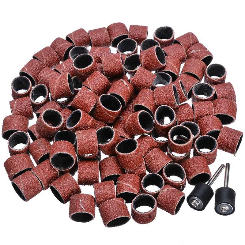 100 шт 3/8 &quot80 шлифовальный станок ленточный рукав барабан наждачная бумага резина