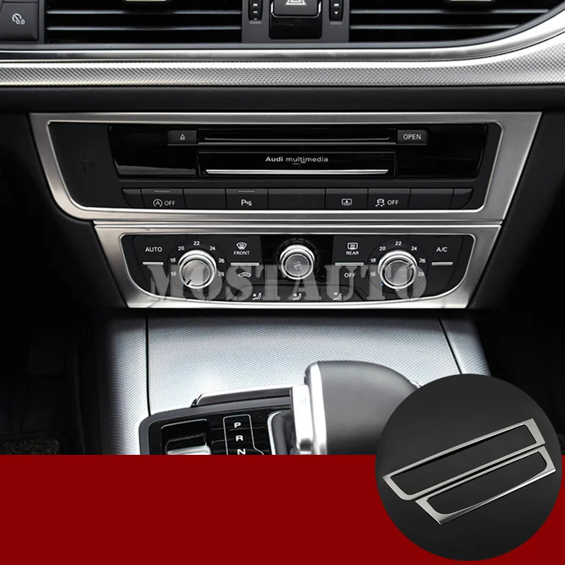 

For Audi A7 S7 Interior Center Console CD Panel Trim Cover 2012-2018 2pcs Car Accessories Interior Car Decor Car Trim