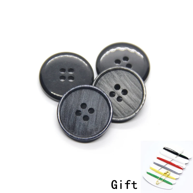

15/20mm Quality Fashion Grey Coat Buttons For Clothing Black Suit Sweaters Decorative Handmade Big DIY Accessories Wholesale