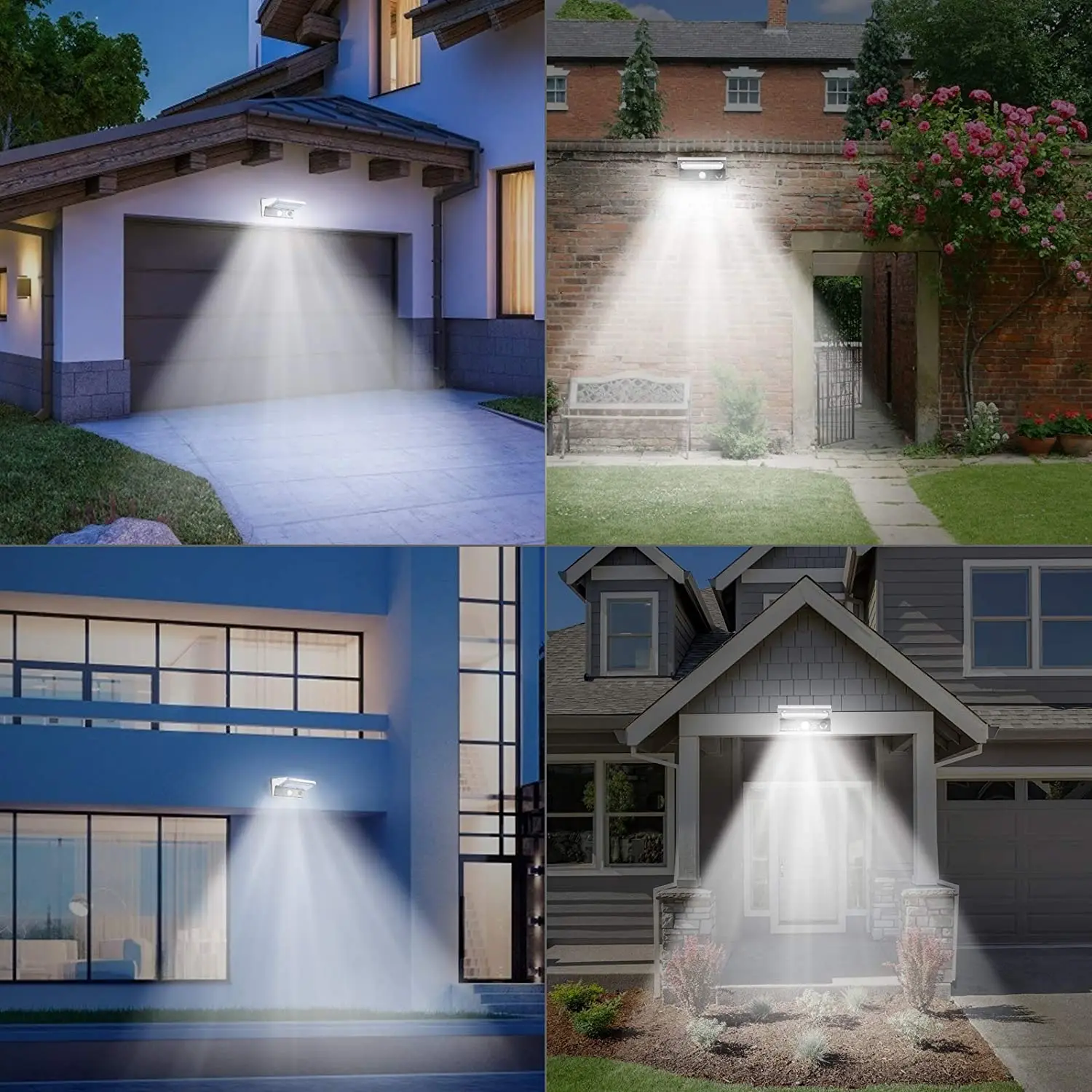 

Solar Lights Outdoor Motion Sensor Solar Powered Security Wall Light 3 Optional Modes Stainless Steel Waterproof Solar Lights