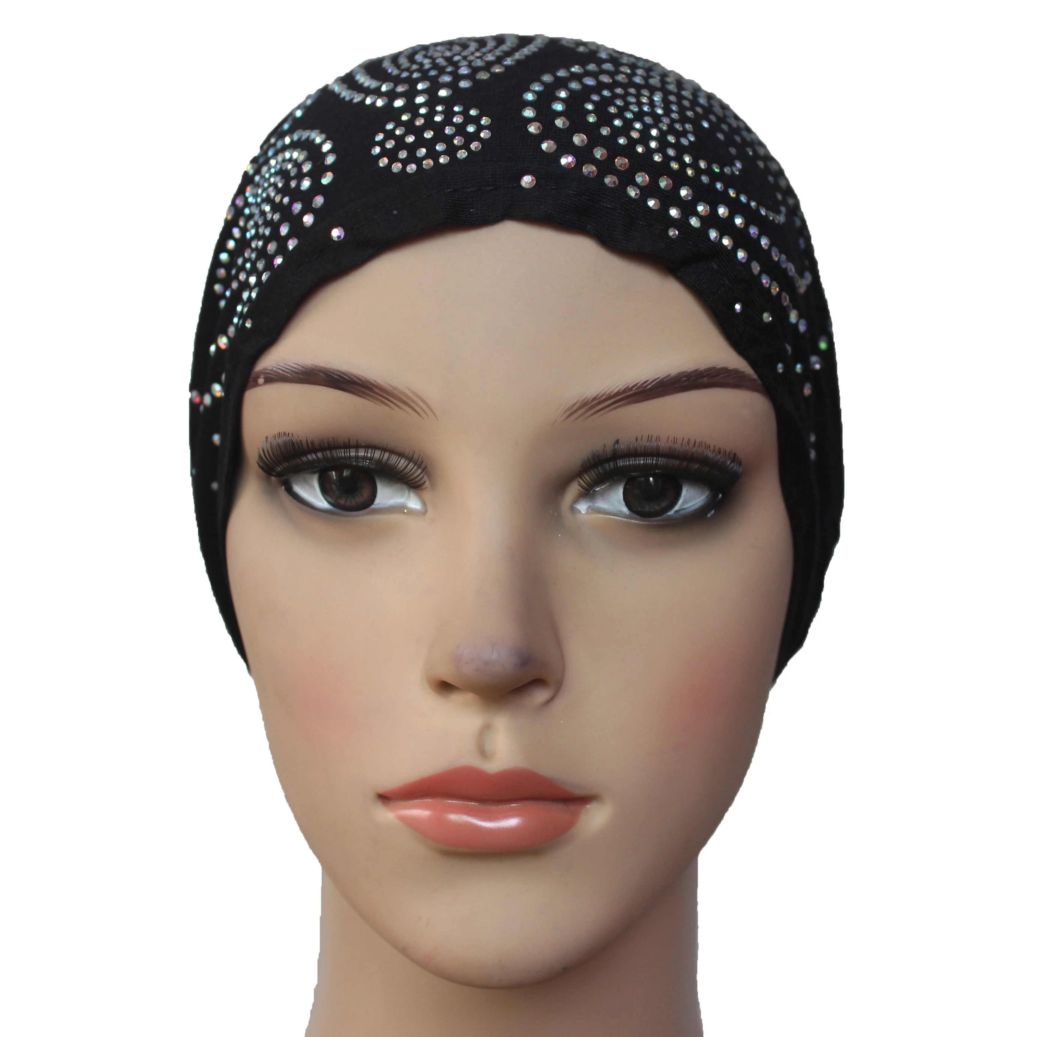 Женская зимняя длинная шляпа с блестками из вискозы и хлопка|Мусульманская