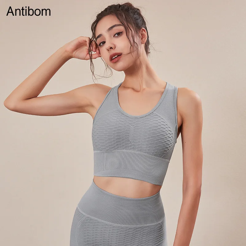 

Antibom Seamless High Elastic Sports Bra Women Shockproof Push Up Fitness Vest Running Breathable Quick-drying Yoga Underwear