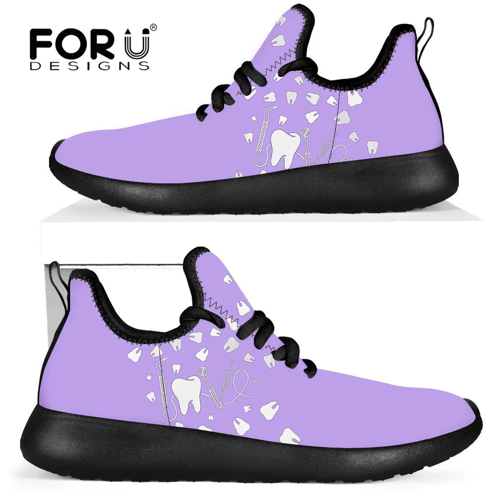 

FORUDESIGNS Dentist Pattern Women Casual Sneakers Shoes Ladies Flats Women Spring/Summer Beach Shoes Walking Footwear for Girls