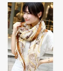 Супер мягкий модный женский шарф с кешью летняя накидка Солнцезащитный Шелковый