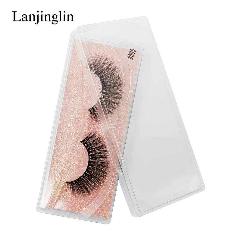 LANJINGLIN, 1 пара, 3d, норковые накладные ресницы, натуральные, длинные, накладные ресницы, для наращивания, сексуальные, для макияжа, красивые, бесклевые, оптом